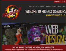 Tablet Screenshot of phoenixcreations.co